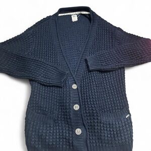 Roxy Dark Blue Waffle Knit Sweater